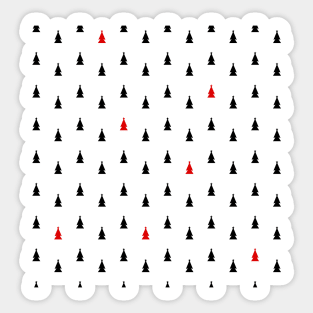 Christmas Tree Green Pattern Sticker